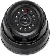 kwmobile caméra factice avec lumière - Caméra de sécurité avec LED clignotante - Dôme - Zwart