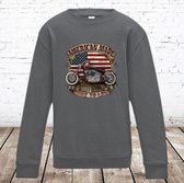 Sweater Amarican Harley grijs -Awdis-86/92-Trui jongens