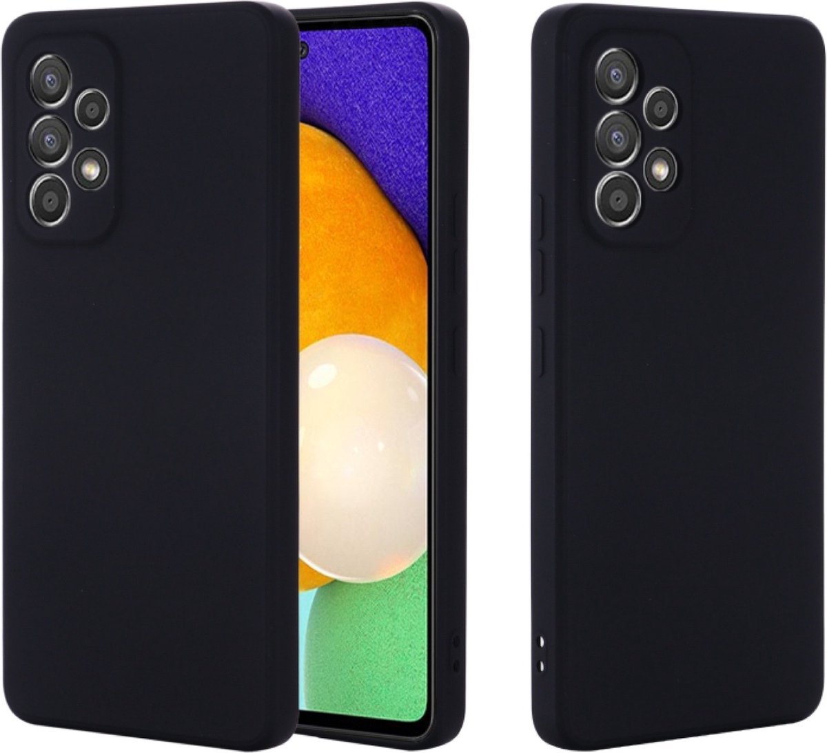 TPU back cover Geschikt voor Samsung Galaxy A53 5G - Zwart hoesje + gratis screenprotector