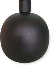 Kandelaar - Branded by - kandelaar Boule zwart - 13 cm hoog