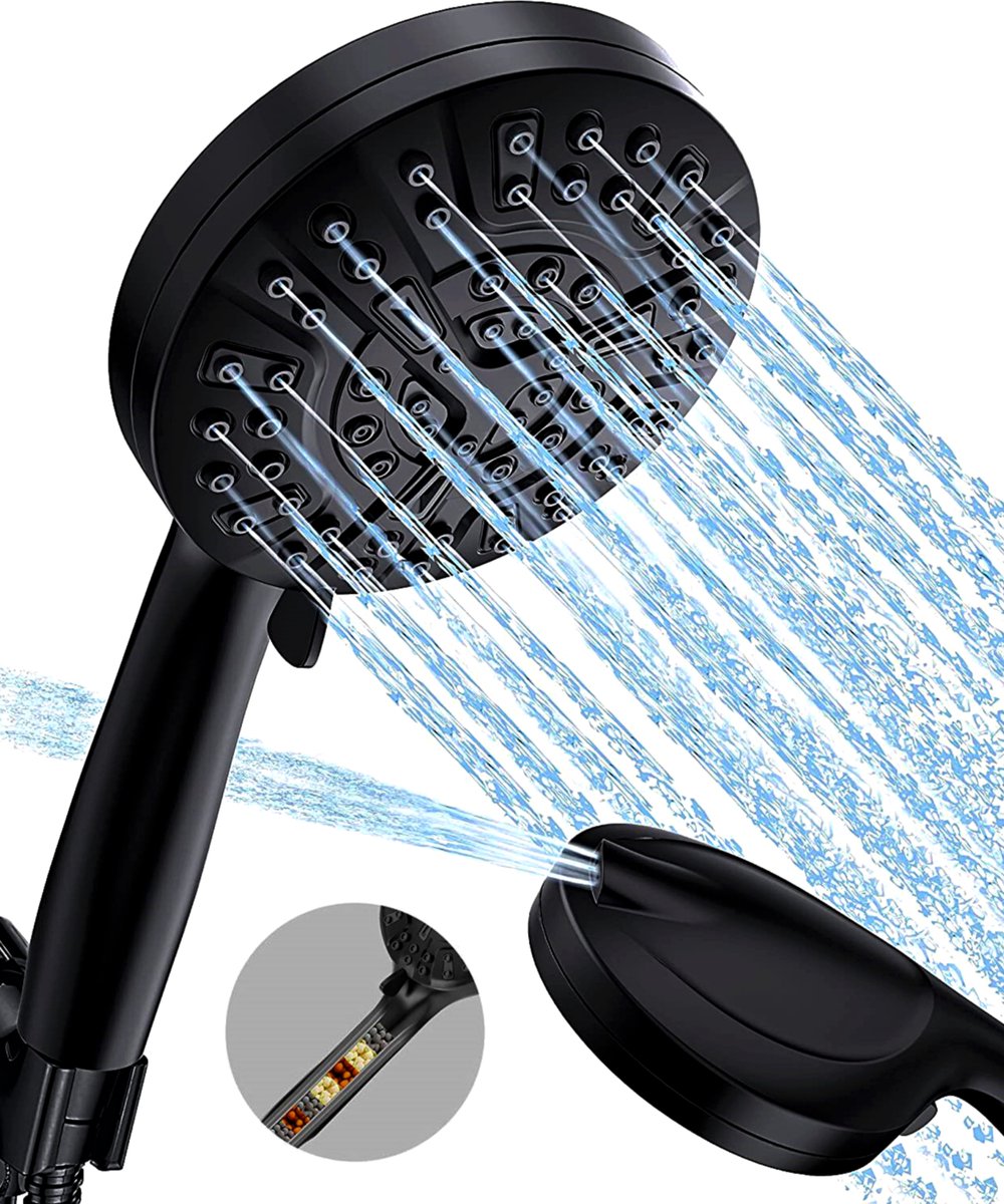 Ionische Dubbelzijdige Douchekop XL 10 Straalsoorten Antibacterieel