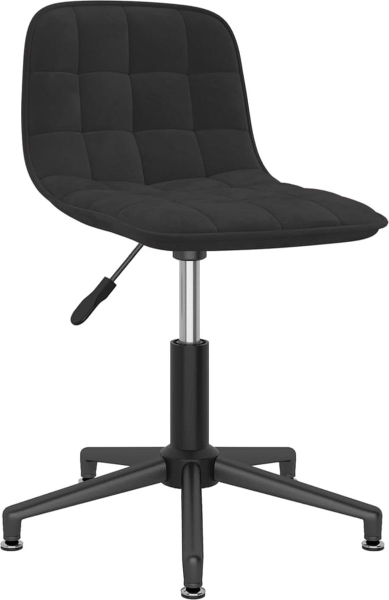 Prolenta Premium - Kantoorstoel draaibaar fluweel zwart