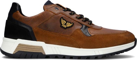 PME Legend Valkman Lage sneakers - Leren Sneaker - Heren - Cognac - Maat 42  | bol.com