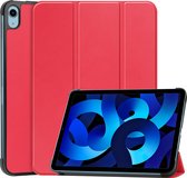 Case2go - Tablet hoes geschikt voor Apple iPad 10 10.9 (2022) - Tri-fold hoes met Auto/Wake functie en Magnetische sluiting - Rood