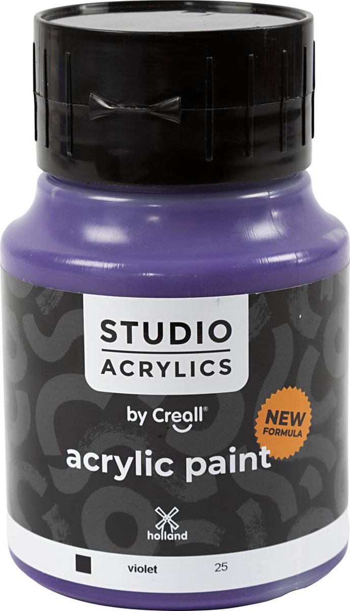 Acrylverf - Paars Violet (#25) - Dekkend - Creall Studio - 500ml - 1 fles