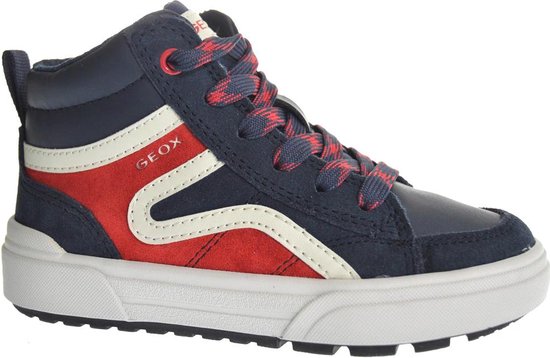 Geox J26HAB 022BC Jongens Hoge Sneaker - Blauw