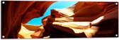 WallClassics - Tuinposter – Antelope Canyon - 120x40 cm Foto op Tuinposter  (wanddecoratie voor buiten en binnen)