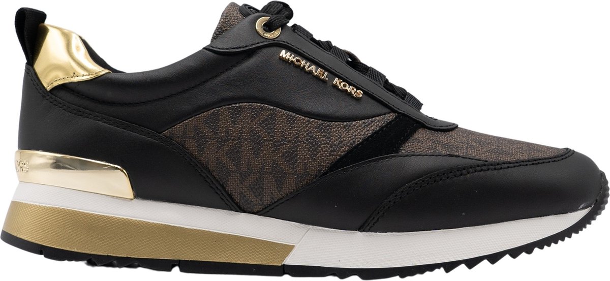 Michael Kors Allie Stride Dames Sneakers - Black/Brown - Maat 37