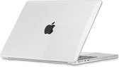 Lunso Geschikt voor MacBook Air 13 inch M2/M3 (2022-2024) cover hoes - case - Glanzend Transparant
