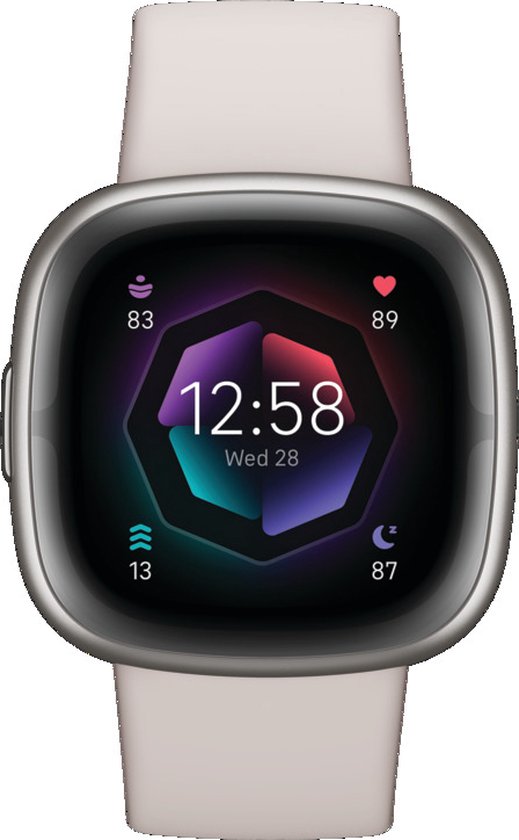 Fitbit Sense 2 - Smartwatch dames en heren - Wit