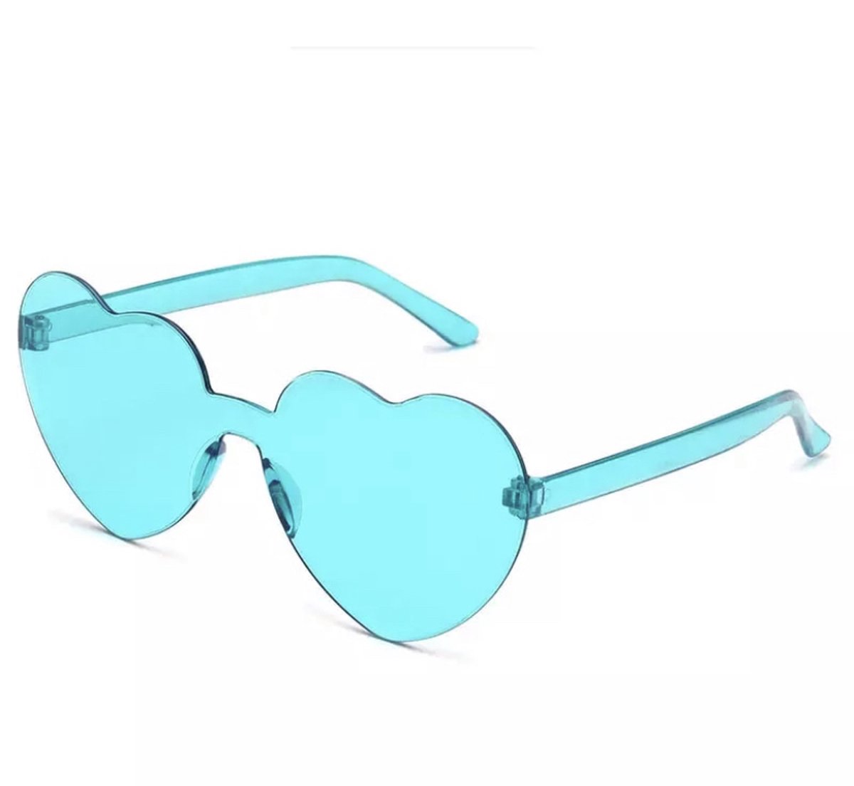 Hartjes Zonnebril - Vrouwen - Niet Omrand - Lichtblauw