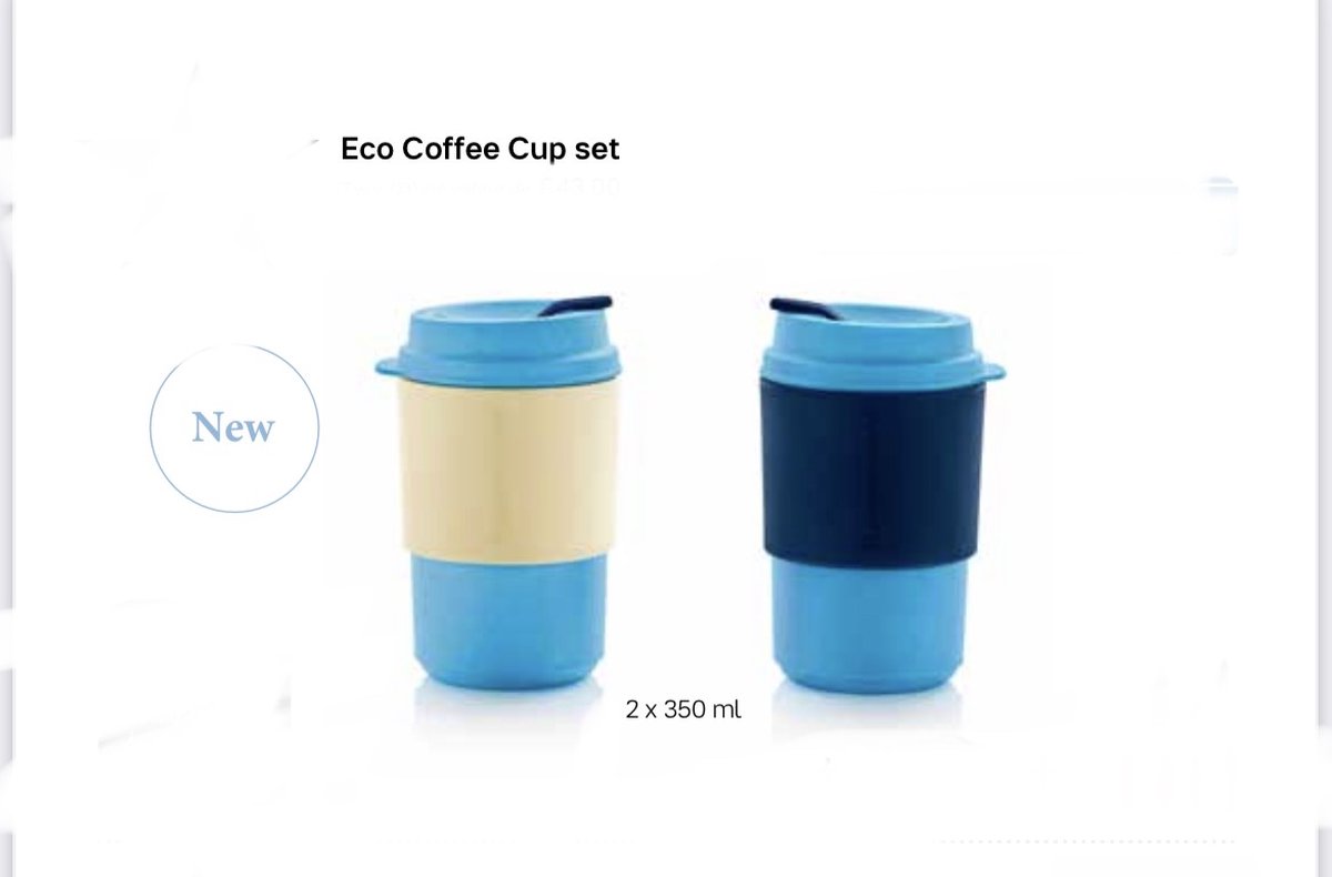 Tupperware eco coffee cup set