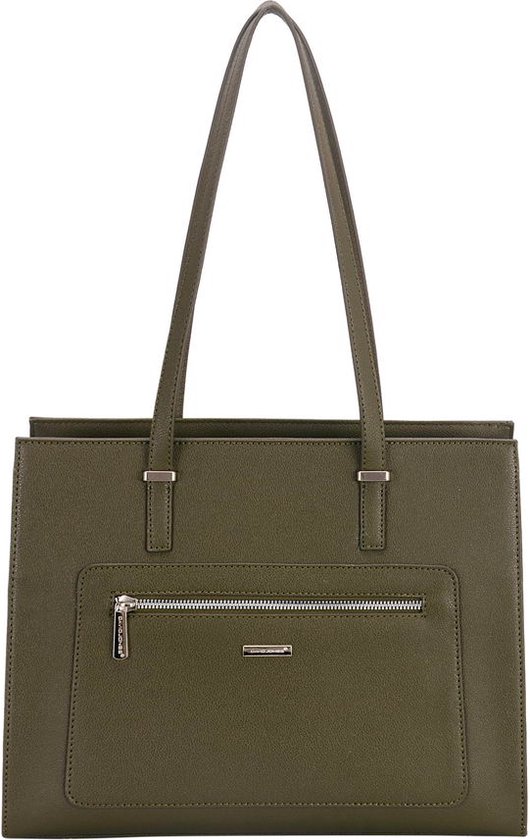 David Jones Grote Schoudertas A4+ Khaki