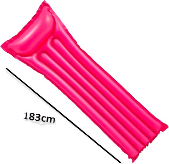 Intex Opblaas Luchtbed Zwembad - Party Lengte x Breedte 183 X 69 cm Roze  +... | bol.com
