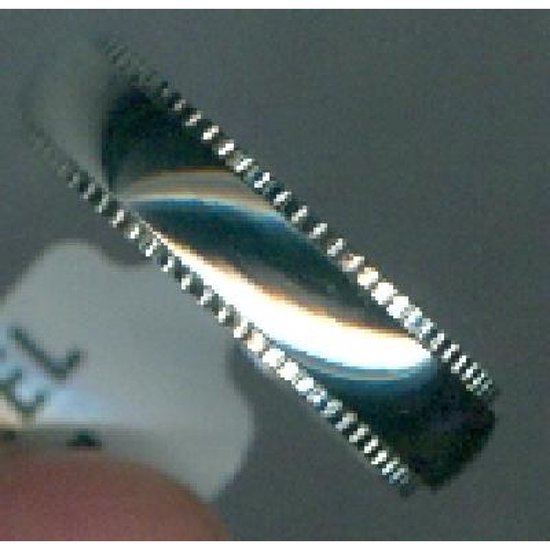 Onbepaald Ring in edelstaal, 5 mm, gestreept 62