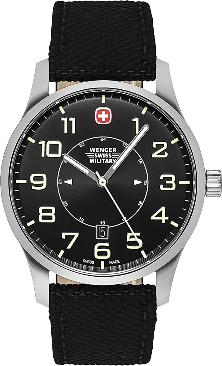 Wenger heren horloge 42 mm - Zwart
