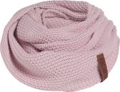 Knit Factory Coco Gebreide Colsjaal - Ronde Sjaal - Nekwarmer - Wollen Sjaal - Roze Colsjaal - Dames sjaal - Unisex - Roze - One Size