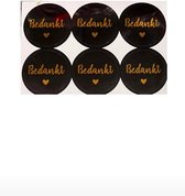 stickers bedankt - 24 stuks - Thank you stickers - Bedankt stickers - Sluitstickers - Sluitzegel - Verpakkingsmateriaal - Stickerrol - Thank you for your order -