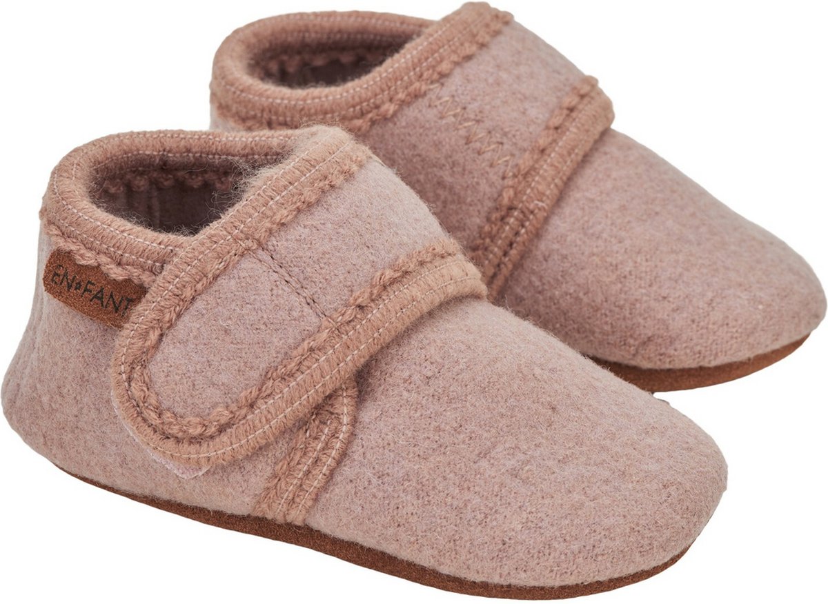 En Fant - Pantoffels voor baby's - Wol - Bark roze - maat 25-26EU