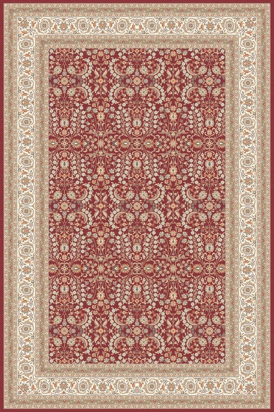 Tebriz 10001 - Gebloemd -Bedrukt tapijt op chennille stof - Vloerkleed - Antislip - Wasbaar - 160x230 cm.