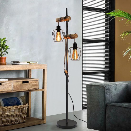 Vloerlamp met witte glazen bollen - Ambrosia