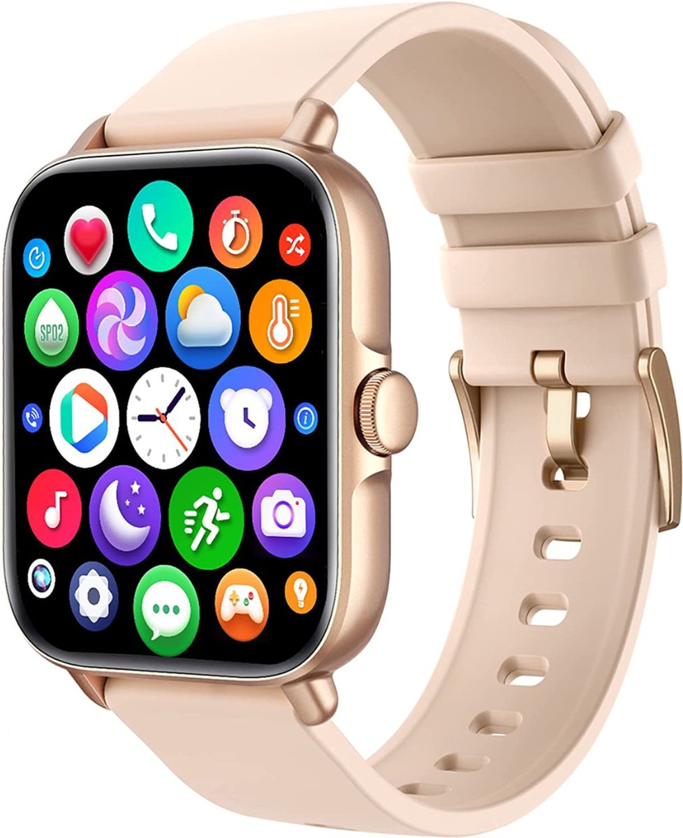 Fance S10 Smartwatch - Roze - Smartwatch Dames & Heren - HD Touchscreen - Horloge - Stappenteller horloge - Bloeddrukmeter - Saturatiemeter - Fance