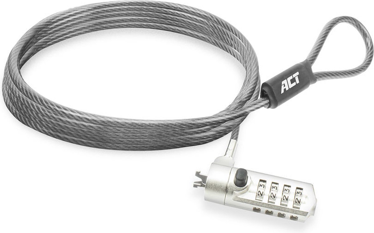 Image of ACT Laptopslot | Nano Security Lock | Cijferslot | 2 meter | AC9025