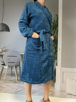 HL Tricot-Dames badjas/kamerjas--Maroccain Blue-Maat S