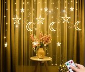 Lichtendirect- Eclairage de Éclairage de Noël- Etoile-Lune- 3,5 mètres- 138 LED- Siècle des Lumières d'ambiance -Eclairage de rideau -Etoile-Lune-Guirlandes lumineuses-Cordon lumineux pour intérieur/extérieur-Eclairage de mariage