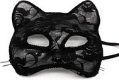 WiseGoods Luxe Vos Masker Dames - Gala Masque - Mask - Sexy Maskers - Maskertjes Feest - Carnaval - Verkleedkleding - Vosje Zwart