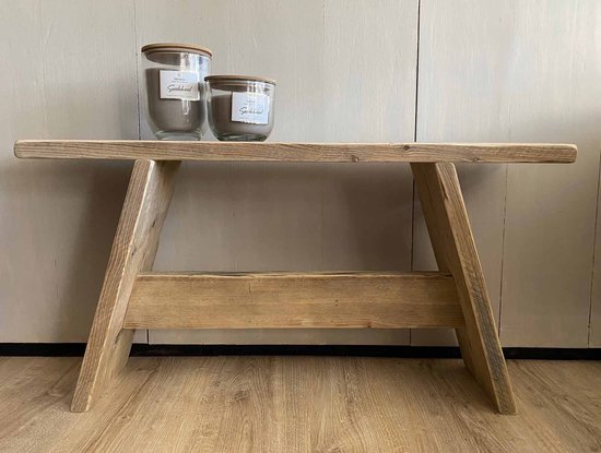 Tabouret en bois d'échafaudage 100 cm - banc - Bois usagé - bois de démolition