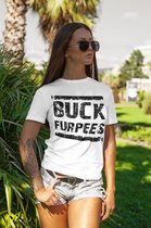 Rick & Rich Workout tshirt - T-shirt L -Buck Furpees shirt - dames t shirts met ronde hals - Sport tshirt - dames shirt korte mouw - Burpees shirt - Gym Motivation tshirt - shirt met opdruk