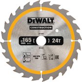 DeWALT Cirkelzaagblad voor Hout | Construction | Ø 165mm Asgat 20mm 24T - DT1949-QZ