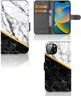 Mobiel Case iPhone 14 Plus GSM Hoesje Marble White Black