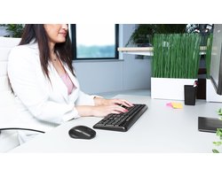 Trust TKM-350 toetsenbord Inclusief muis Kantoor RF Draadloos QWERTZ Duits Zwart