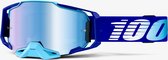 100% Armega Royal - Motocross Enduro BMX Downhill Bril Crossbril met Spiegellens - Blauw Wit