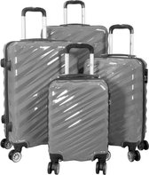 Kofferset 4 delig - Reiskoffers met TSA slot en op wielen - Messina - Antraciet - Travelsuitcase