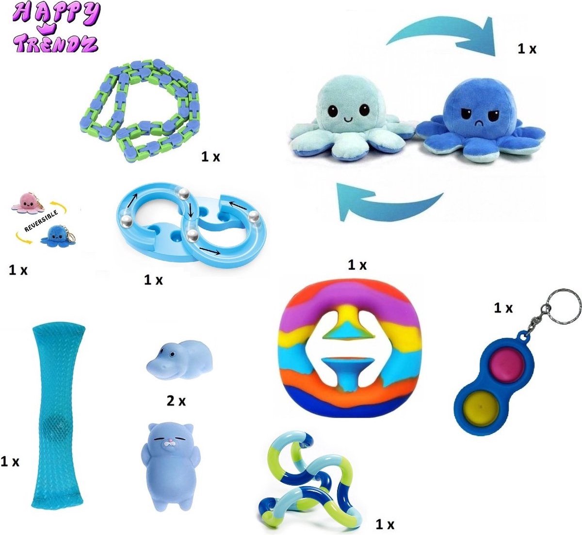 Happy trendz® Fidget Toys Surprise Jongens Blue/Blauw Fidget Toys