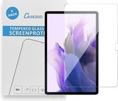 Tablet screenprotector geschikt voor Samsung Galaxy Tab S7 FE - Case-friendly screenprotector - 2 stuks - Tempered Glass - Transparant