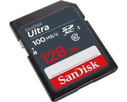 SanDisk Ultra - SDXC Geheugenkaart - 128GB - UHS-I - Class 10 - 100 MB/s
