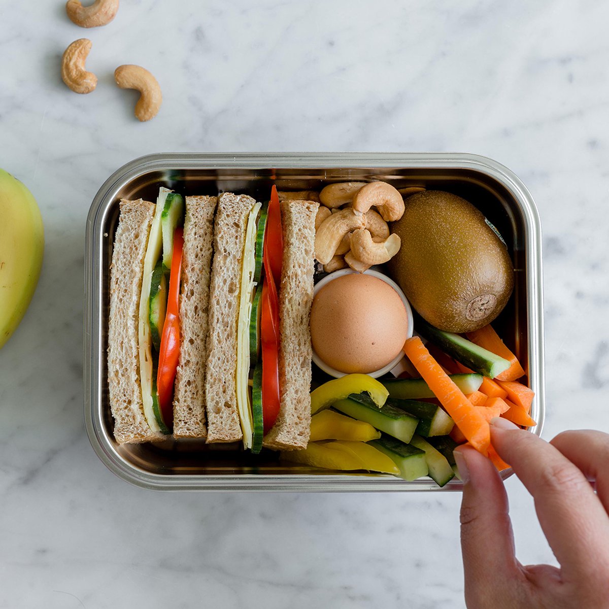 Lock&Lock RVS Lunchbox en Snackdoosje - RVS Broodtrommel - Snackbox - Vershoudbakjes - Bewaarbakjes - Bewaardoos met deksel - Luchtdicht - Lekvrij - Stapelbaar - BPA vrij - PFAS vrij - Duurzaam - Volwassenen en Kinderen - Set 2 stuks - LocknLock — cadeau in Cadeau-ideeën - foto 4