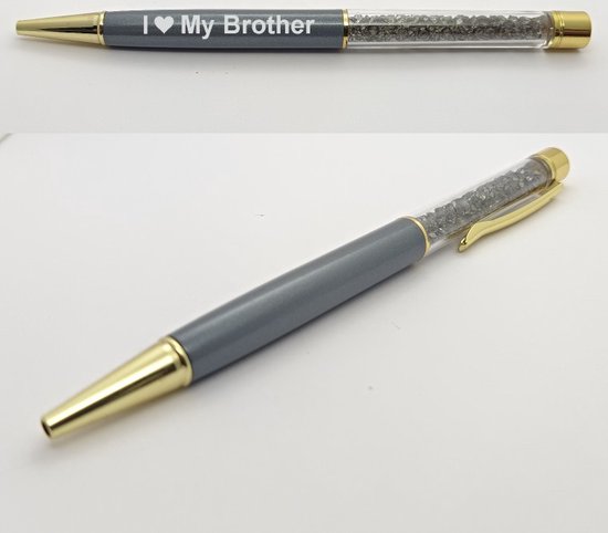 Diamant Et Stylo Gravure - J'aime Mon Brother