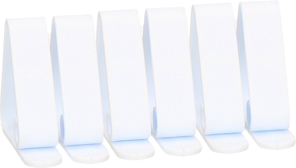 12x Kunststof tafelkleed klemmen wit - 5 x 4 cm - Tafelkleedklemmen - Tafelzeilklemmen - Tafellaken klemmen - Merkloos