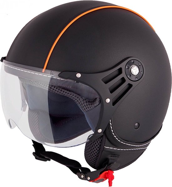 Motorhelm Brain-Cap Half Shell Jethelm Scooterhelm ECE Gecertificeerde Bromfietshelm