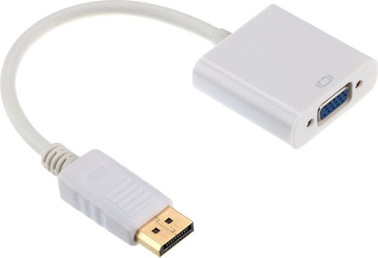 DisplayPort 1.1 naar VGA adapter / wit - 0,20 meter