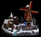 Village de Noël - Maison de Noël avec éclairage - Moulin à vent - LED - 59 LED