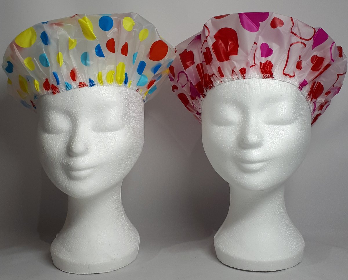 Douchemuts - Dames - Leuke Print - Shower Cap - Haarbescherming - Voordeel Set 2 Stuks - Elina