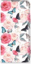Flipcase Cadeautjes voor Moederdag OnePlus Nord 2T Smartphone Hoesje Butterfly Roses