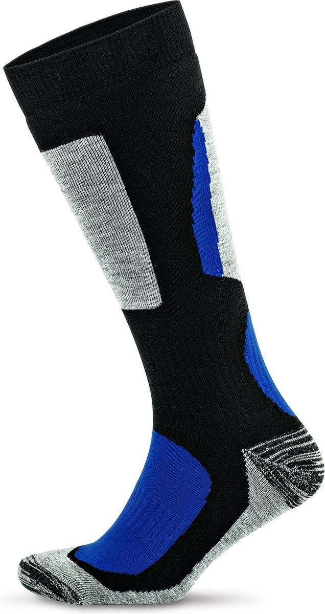 GoWith-wollen sokken-skisokken-1 paar-wintersokken-warme sokken-sportsokken-skiesokken heren-skiesokken dames-blauw-36-38