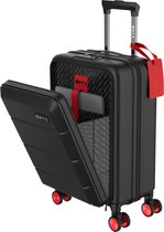 ONYX® Handbagage Koffer 35 L  - Spinner wielen - Lichtgewicht Trolley - Dubbel TSA Slot - Handig voorvak - 55 cm - Zwart